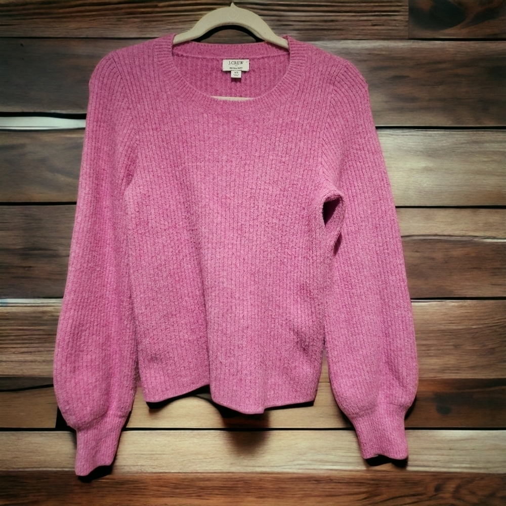 J. Crew Pink Crew Neck Extra Soft Sweater